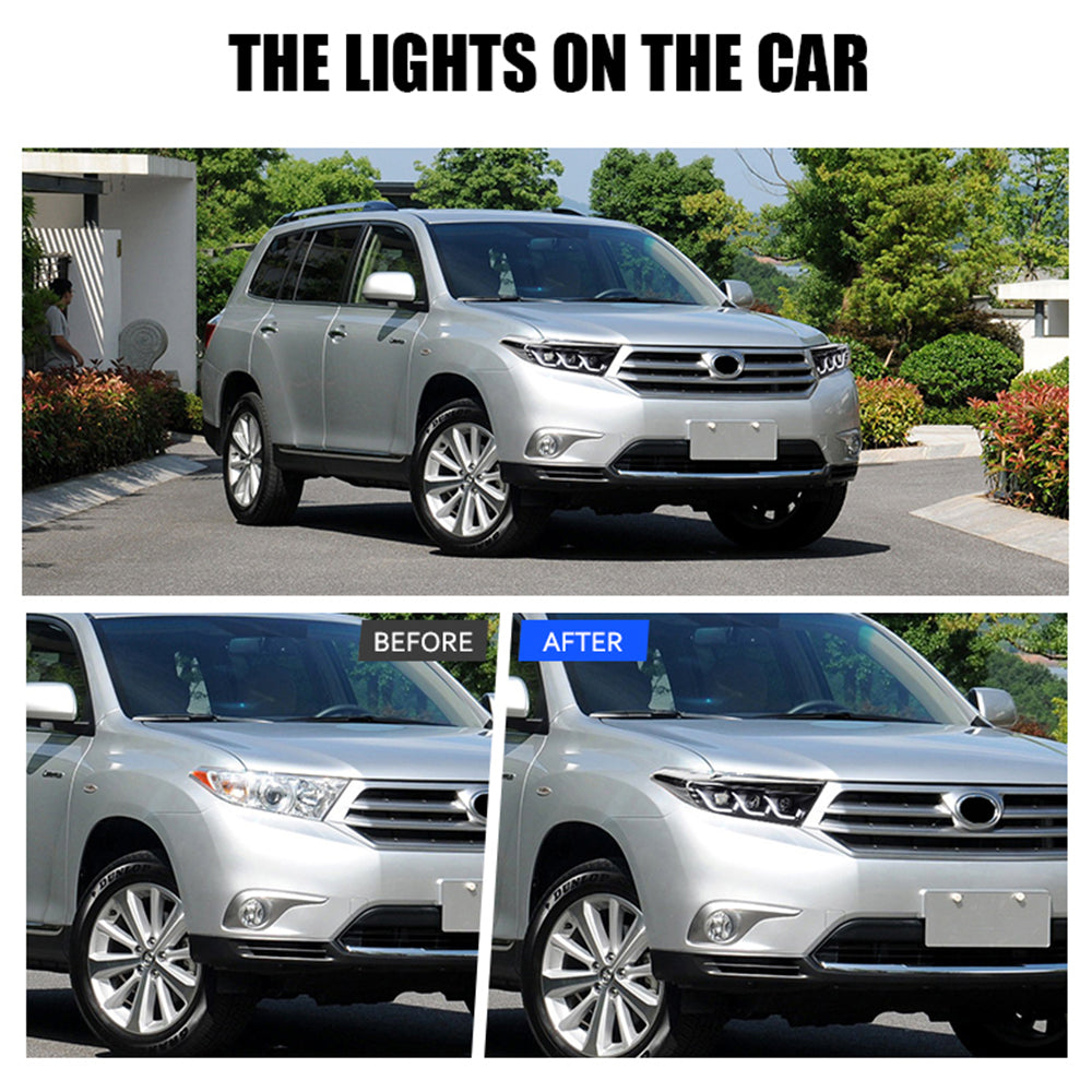 2012-2014 Toyota Highlander Full LED Headlight Assembly With Devil Eyes