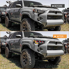 2014-2022 Toyota 4Runner LED Headlights (White/Devil Eyes) - Kuerled