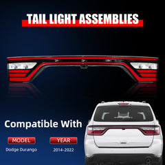 Dodge Durango 2014-2022 LED Liftgate Tail Light – Compatible with OEM Camera Hole
