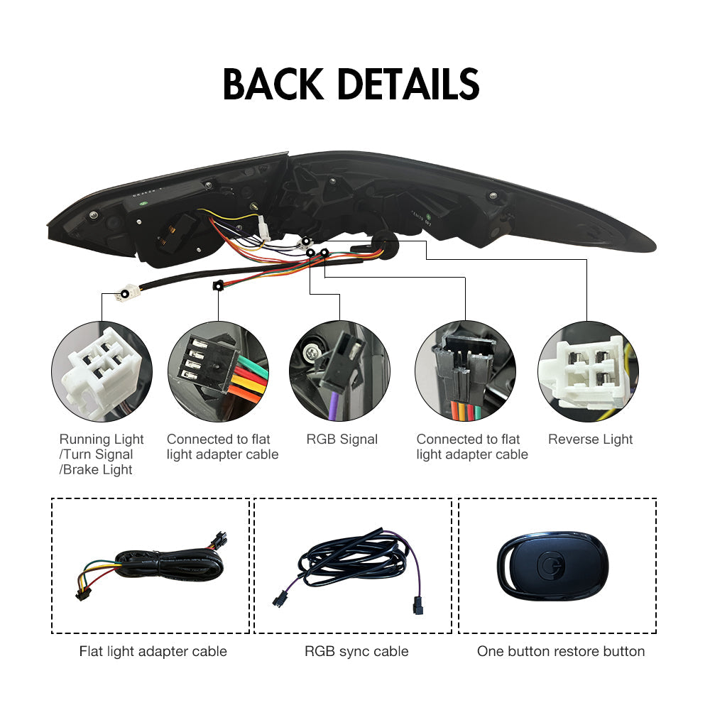 Rgb Led Rear RGB LED Tail Lights for Toyota Camry 8th Gen 2018-2024 Rear Lamp Assem ...