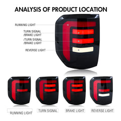 LED Tail Lights for 2022–2024 Ford Maverick XL & XLT – Smoked Lens Taillight Assembly