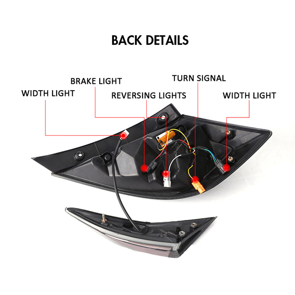 For 2016-2021 Honda Civic hatchback Led Tail light (Three compartments) - KuerLED