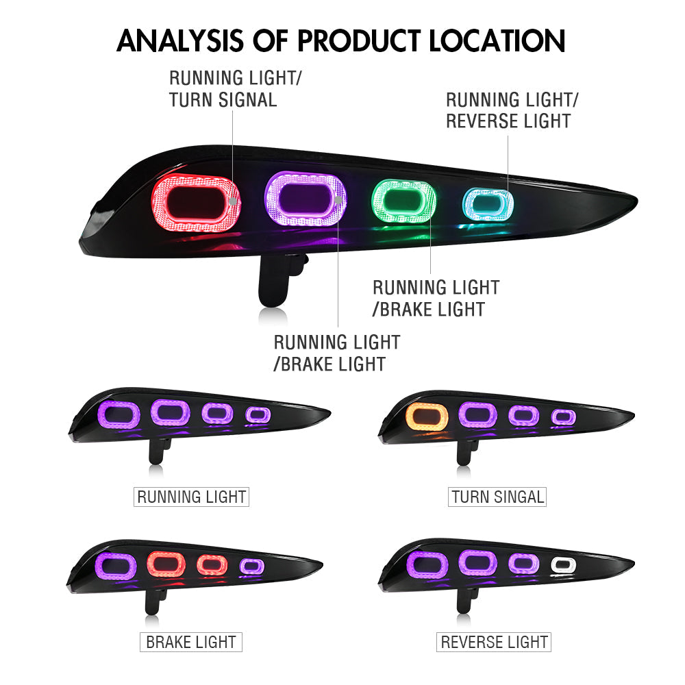 KuerLED RGB Tail Light for 2020-2024 Toyota GR Supra A90 & A91 Start up Animation DRL Sequential Indicator Rear Lamp Assembly - KuerLED