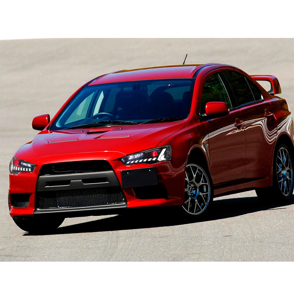 LED Headlights for 2008+ Mitsubishi Lancer & EVO X – Front Lamps with Startup Animation