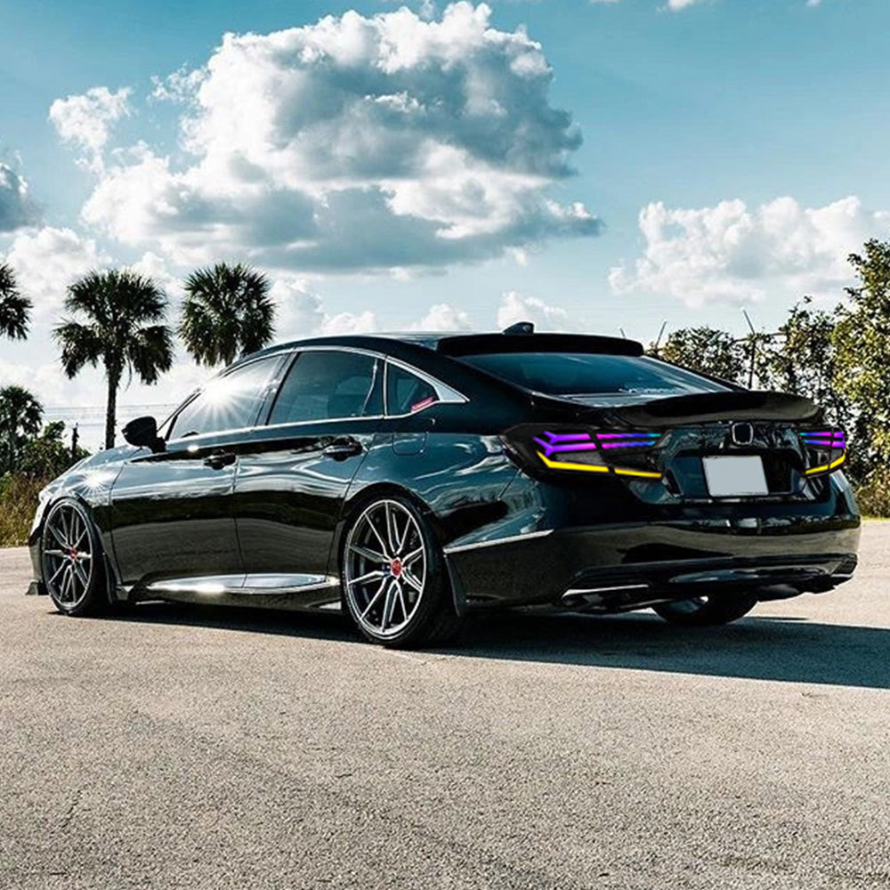 New RGB Taillights for Honda Accord Tail Lights 2018-2022 LX Sport EX EX-L Touring 10th Gen Accessory - KuerLED