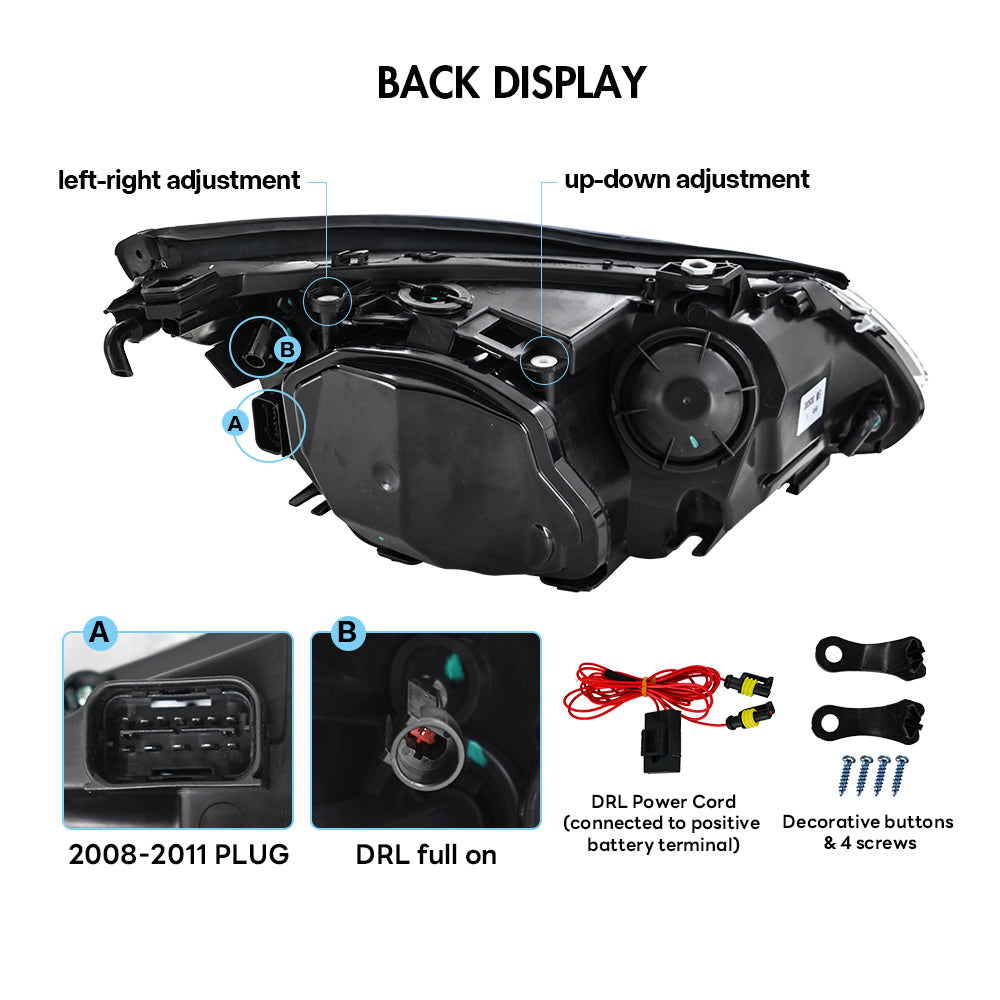 New BMW 5-Series (2004-2010 E60/E61) LED Headlight Assembly, Premium Projector Upgrade, Plug and Play