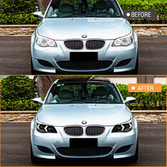 BMW 5-Series (2004-2010 E60/E61) LED Headlight Assembly, Premium Projector Upgrade, Plug and Play