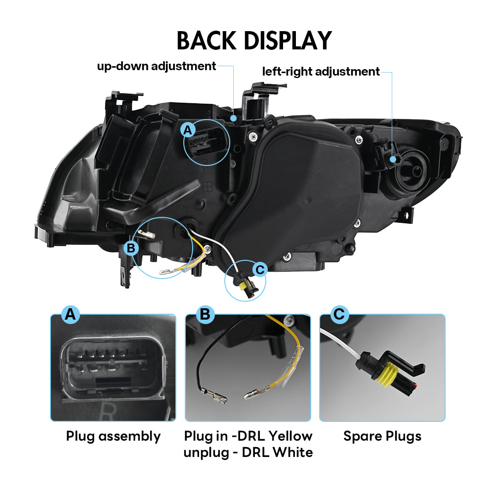 BMW 3-Series LED Headlights (2011-2013 E92/E93 LCI), Fits 325i/328i/335i, Plug and Play, Easy Installation