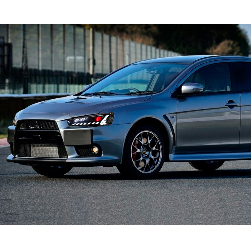 LED Headlights for 2008+ Mitsubishi Lancer & EVO X – Front Lamps with Startup Animation