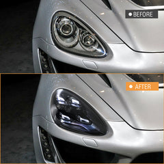 LED Matrix Headlights for 2011–2014 Porsche Cayenne 958.1, Full LED Upgrade Assembly w/ DRL & Adaptive High Beam