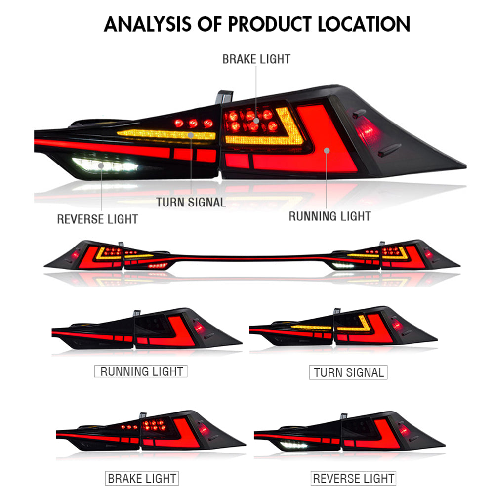LED Tail Light For 2014-2021 Lexus IS250 IS300 IS350 IS500 isf 200t Tail lights - KuerLED