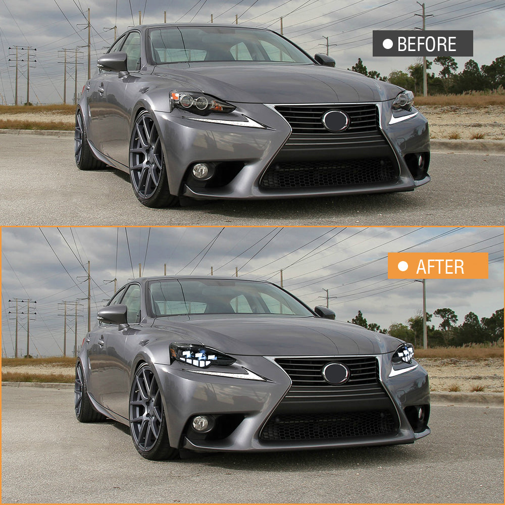 LED Headlights for 2013–2016 Lexus IS250, IS350, IS200t, IS300 Sequential Head Lamps Assembly