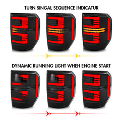 LED Tail Lights for Ford Maverick 2022-2024 XL & XLT – Smoked Lens Taillight Assembly