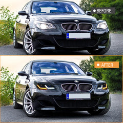 New BMW 5-Series (2004-2010 E60/E61) LED Headlight Assembly, Premium Projector Upgrade, Plug and Play
