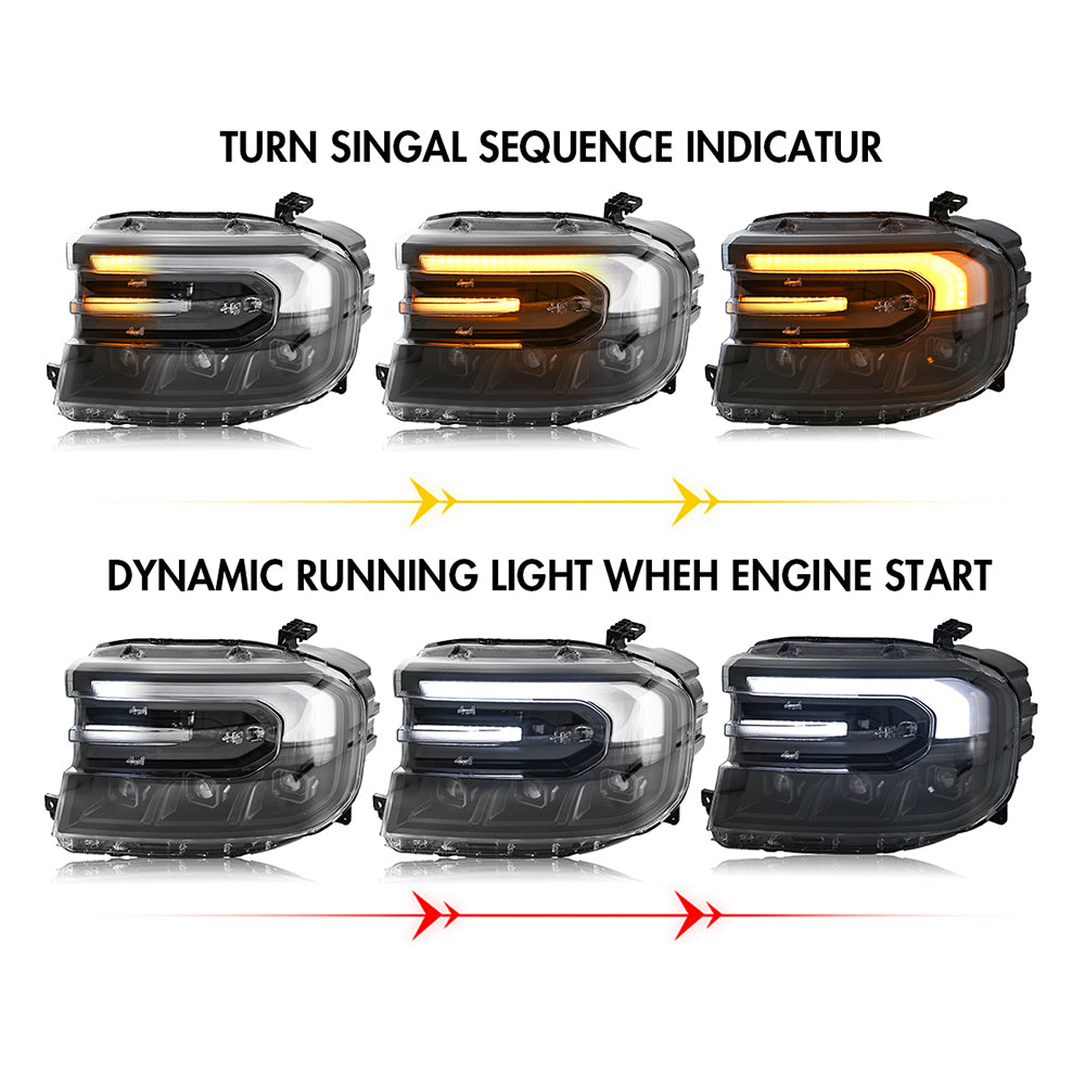 LED Headlights for 2022–2024 Ford Maverick – Projector Headlamps with DRL & Turn Signals (Pair)