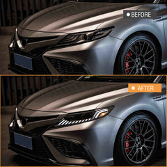 2018-2024 Toyota Camry LE/SE/XLE/XSE/TRD LED Headlights Assembly, Audi Style with Sequence Animation