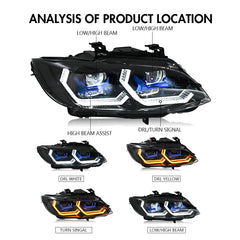 BMW 3-Series LED Headlights (2007-2010 E92/E93/Coupe), Fits 325i/328i/335i, Plug and Play, Easy Installation