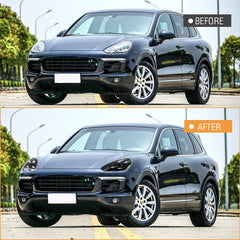 LED Matrix Headlights for 2015–2017 Porsche Cayenne 958.2, Full LED Upgrade Assembly w/ DRL & Adaptive High Beam