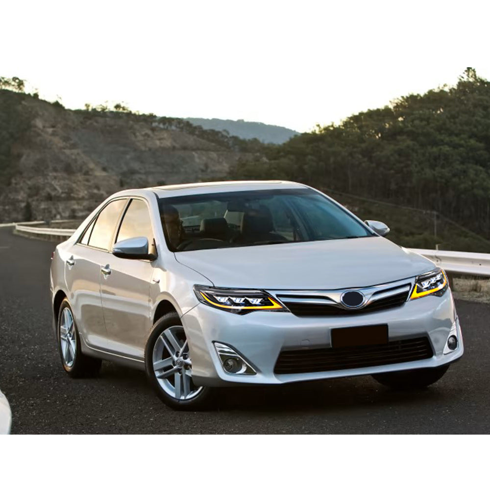 LED Headlight for 2012-2014 Toyota Camry, Animation Sequential, Headlight Assembly (Triple Beams) - Kuerled