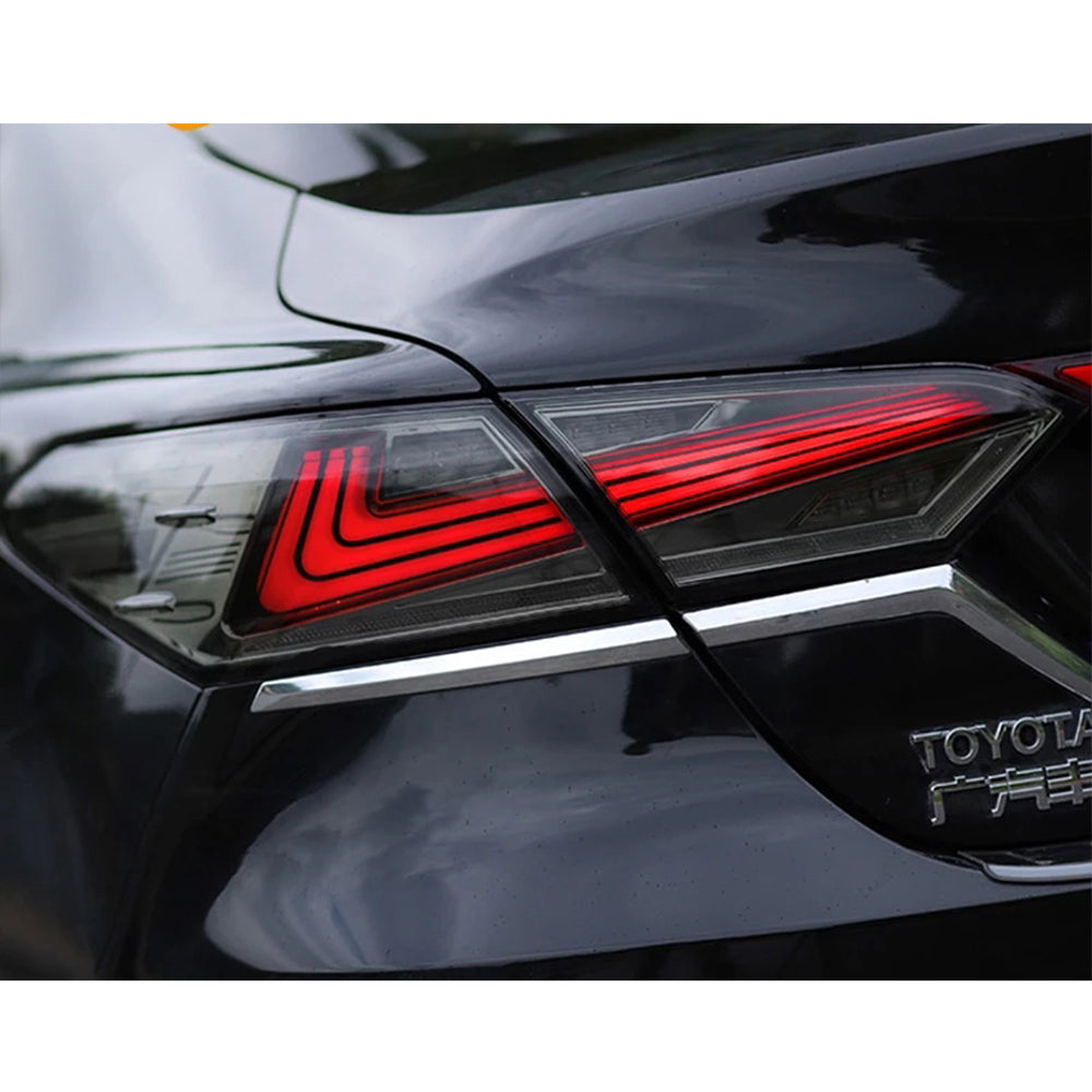 New Smoke LED Tail Light Assembly Accessories for 2018-2024 Toyota Camry, SE XSE LE Lexus Style - Kuerled