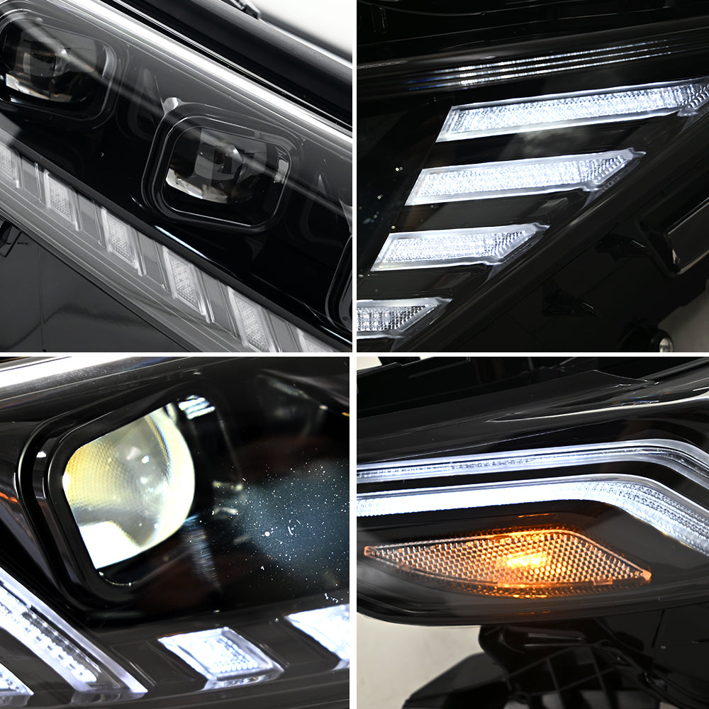2018-2024 Toyota Camry LE/SE/XLE/XSE/TRD LED Headlights Assembly, Audi Style with Sequence Animation