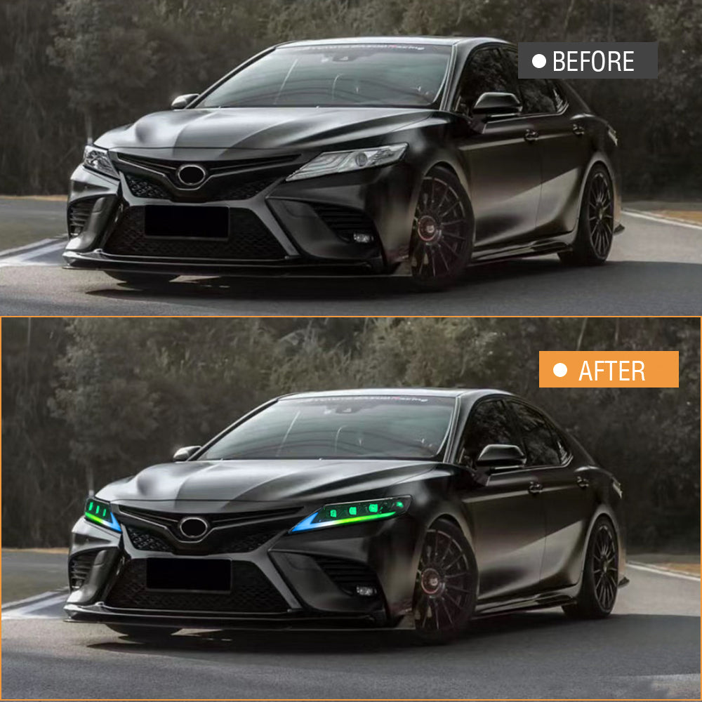 For 2018-2024 Toyota Camry RGB Headlights(Clear refletor) - KuerLED