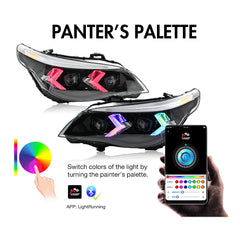BMW 5-Series (2004-2010 E60/E61) RGB LED Headlight Assembly, Premium Projector Upgrade, Plug and Play