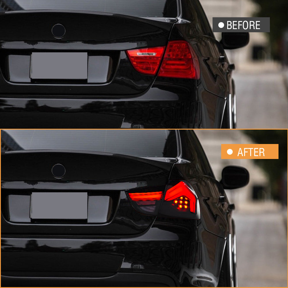 BMW 3-Series Smoked LED Tail Light (2009-2012 E90), Fits 320i/323i/325/330/335
