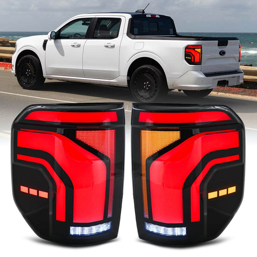Full LED Tail Lights for 2022-2024 Ford Maverick | Startup Animation, Plug & Play, Fits All Trims