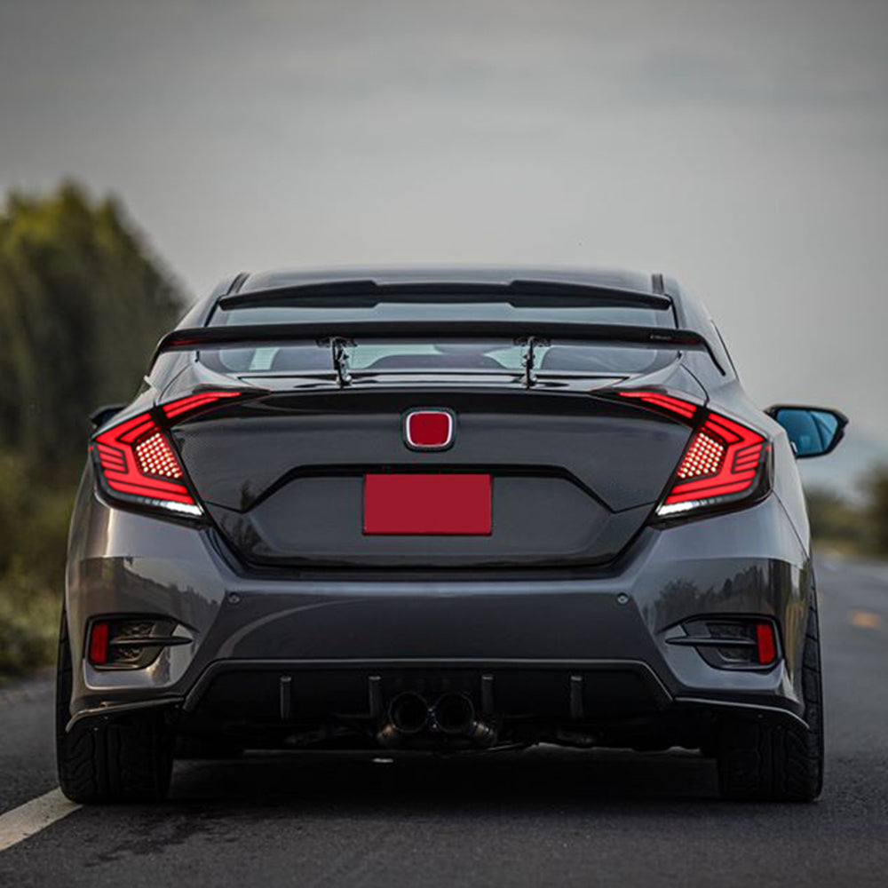 For 2016-2021 Honda Civic hatchback Led Tail light (Three compartments) - KuerLED