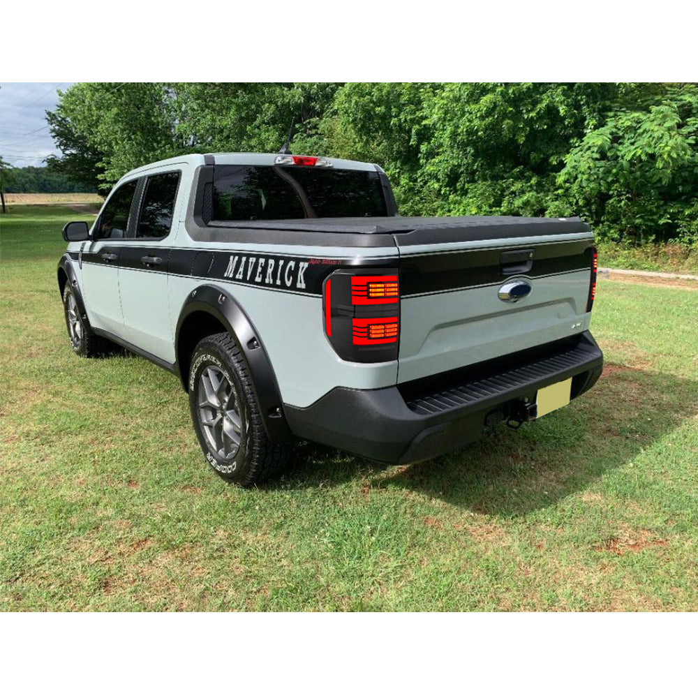 LED Tail Lights for Ford Maverick 2022-2024 XL & XLT – Smoked Lens Taillight Assembly
