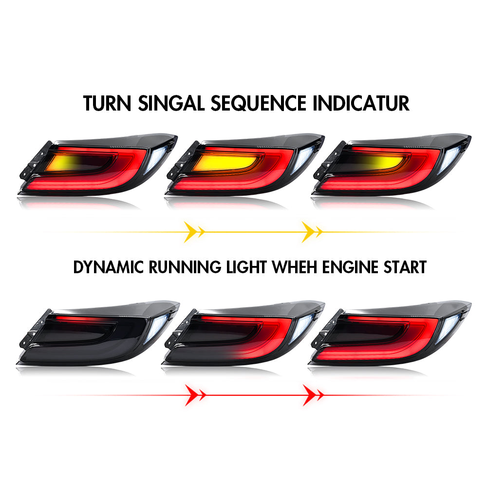 LED Tail Light Assembly for Toyota GR86/ Subaru BRZ 2nd Gen ZN8/ ZD8(2021-2024), Clear/Smoked