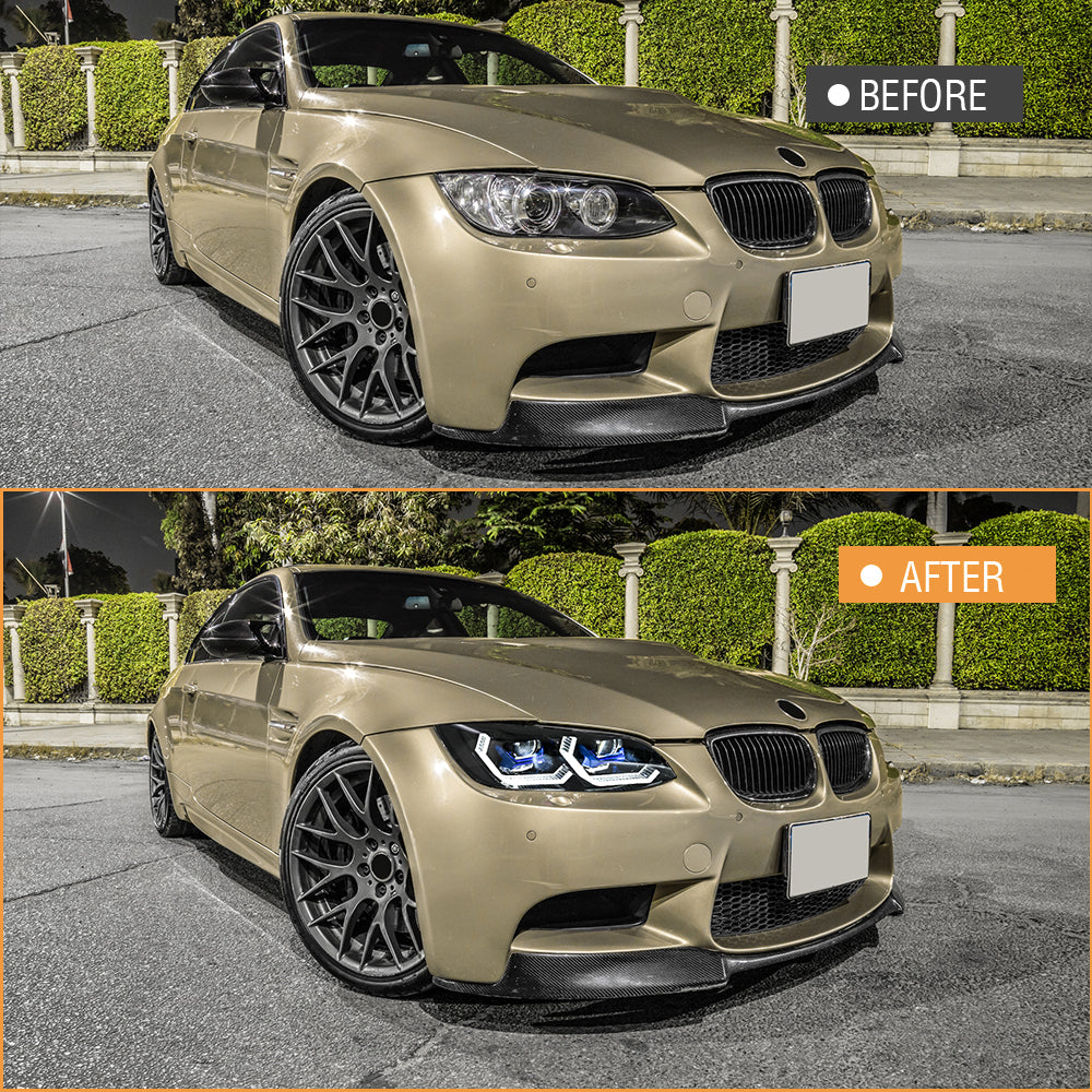 BMW 3-Series LED Headlights (2007-2010 E92/E93/Coupe), Fits 325i/328i/335i, Plug and Play, Easy Installation