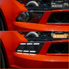 Premium Triple-Projector LED Headlights For 2010-2014 Ford Mustang | Plug & Play Upgrade | Dynamic Sequential Signals