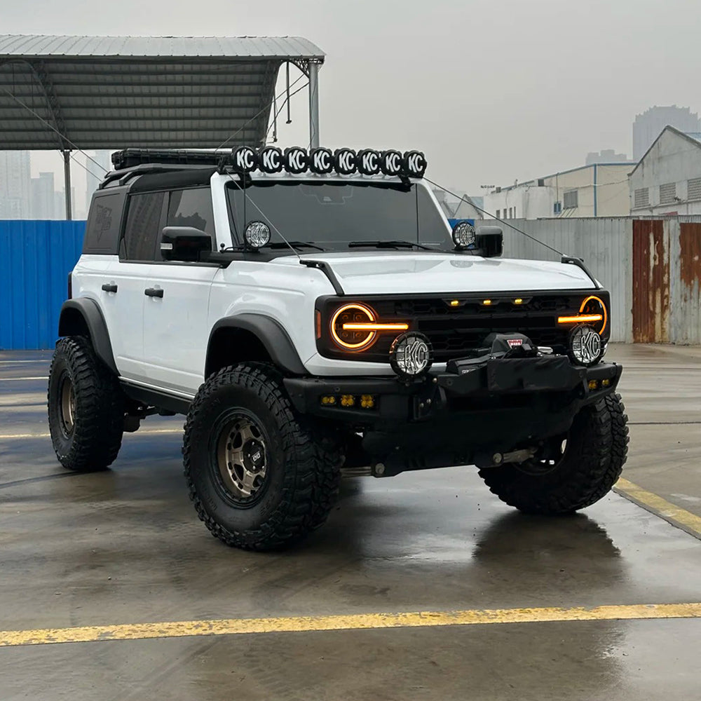 LED Headlights for 2021–2025 Ford Bronco 2/4-Door w/ Sequential Turn Signal & Start-Up DRL