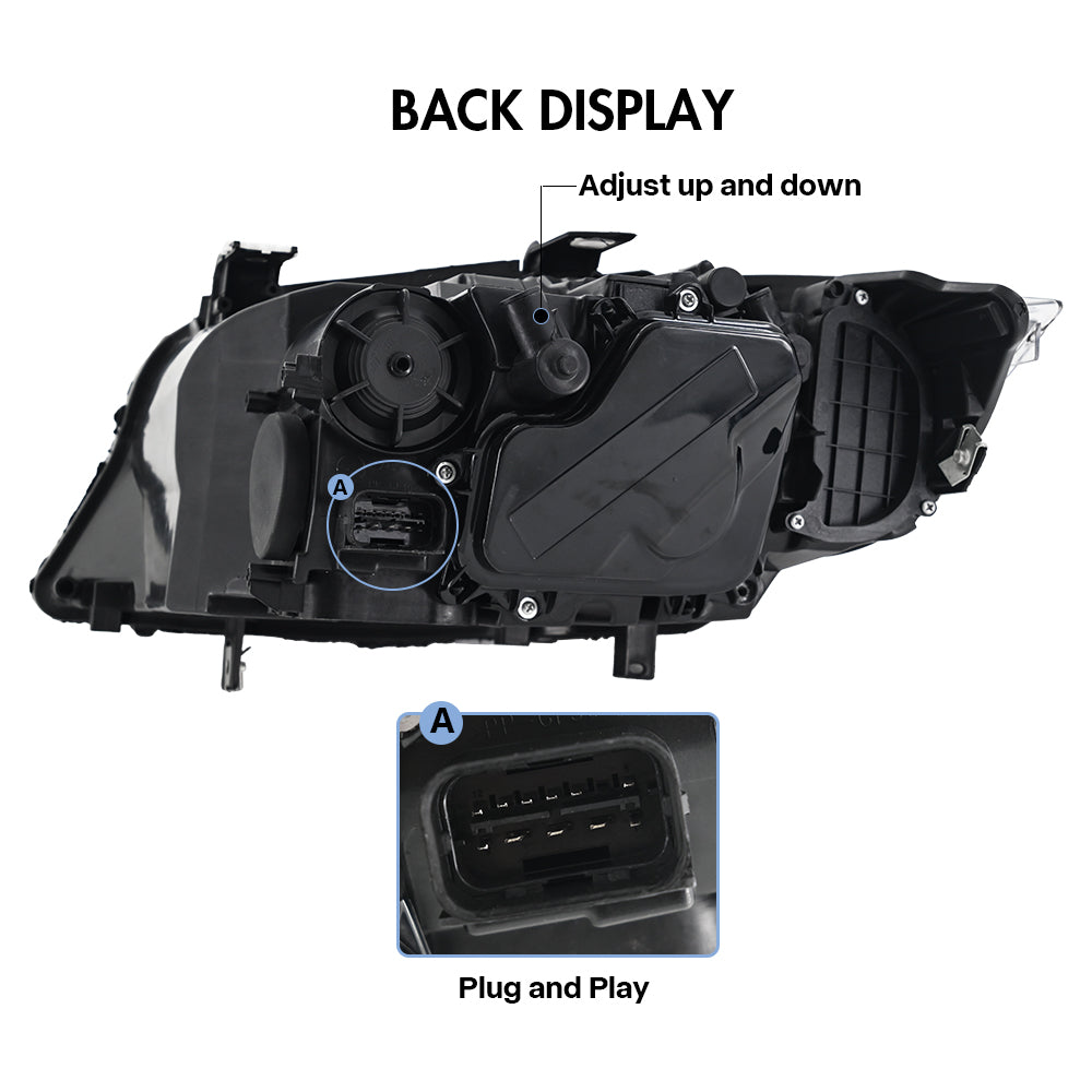 BMW 3-Series LED Headlights (2005-2012 E90/E91), Fits 320i/323i/325/328i/330/335 Halogen/Xenon - Kuerled