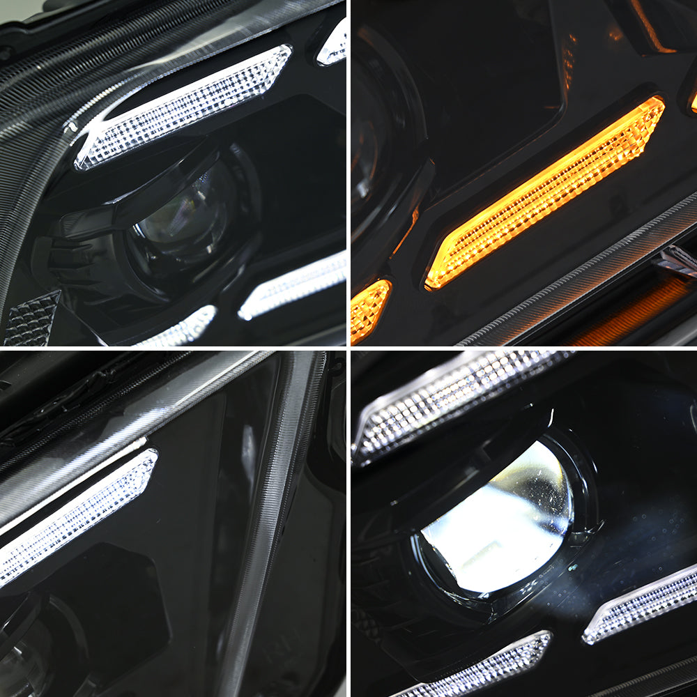 Premium Triple-Projector LED Headlights For 2010-2014 Ford Mustang | Plug & Play Upgrade | Dynamic Sequential Signals