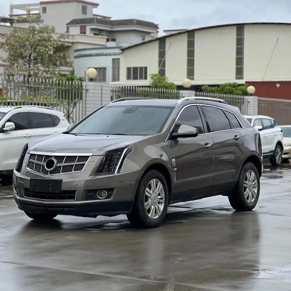2010-2016 Cadillac SRX LED Headlights (Carbon Fiber Style), Complete Front Assembly, Plug & Play