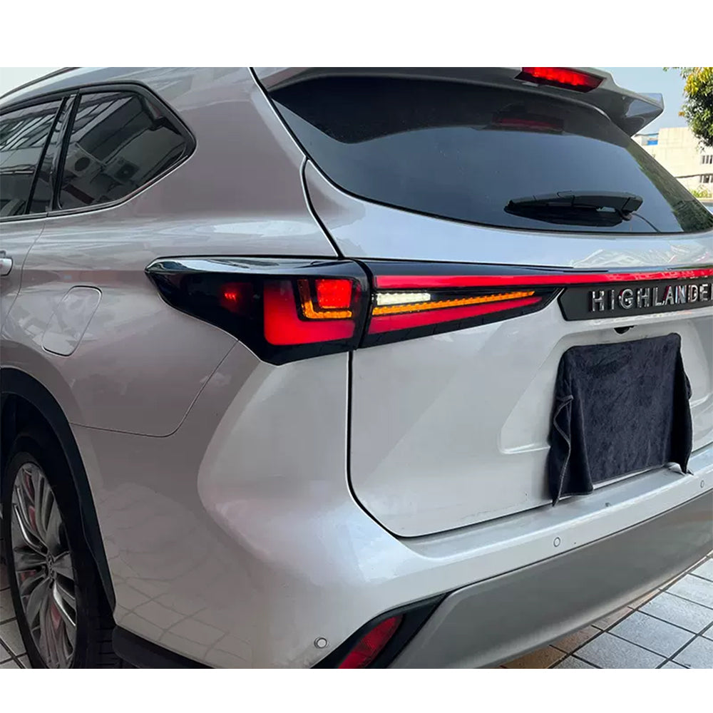 LED Tail Light for 2020-2024 Toyota Highlander with Dynamic Breathing DRL & Sequential Turn Signal
