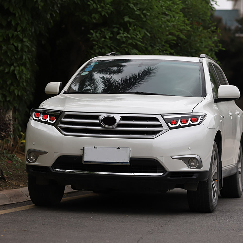 2012-2014 Toyota Highlander Full LED Headlight Assembly With Devil Eyes