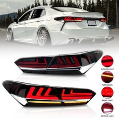 For 2018-2024 Toyota Camry Tail Lights Assembly SE XSE LE Lexus Style - KuerLED