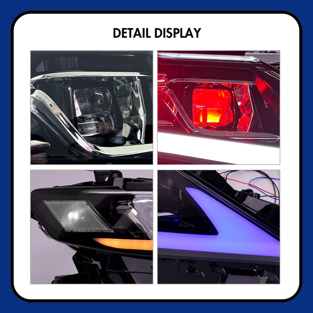 2018-2024 Toyota Camry LED Headlights Assembly with Demon Eyes and Triple Projectors - Kuerled