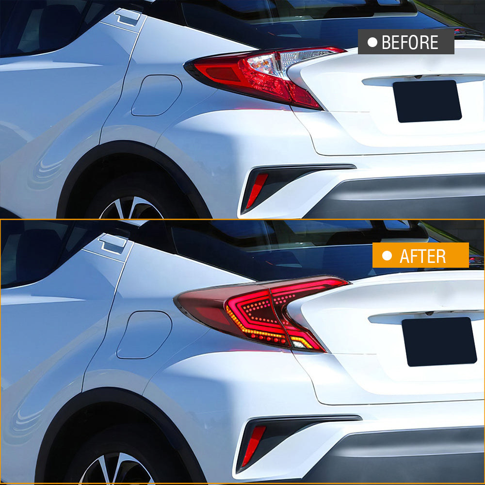 For 2018-2020 Toyota CHR/C-HR LED Somked/Red Tail Lights (NOT For 2021 C-HR GR Sport Models) - KuerLED