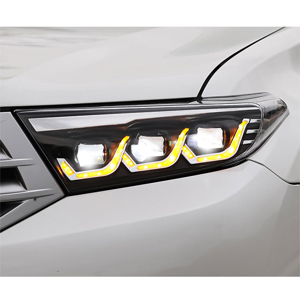 2012-2014 Toyota Highlander Full LED Headlight Assembly With Devil Eyes