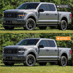 Full LED Headlights Pair for 2024–2025 Ford F-150, Dual-Projector with DRL, Startup & Sequential Turn Animation, Plug & Play for STX / XLT / XL