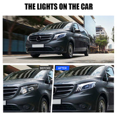 LED Headlights For 2017-2022 Mercedes Benz V-Class Metris/Vito W447 V250 V260 - KuerLED