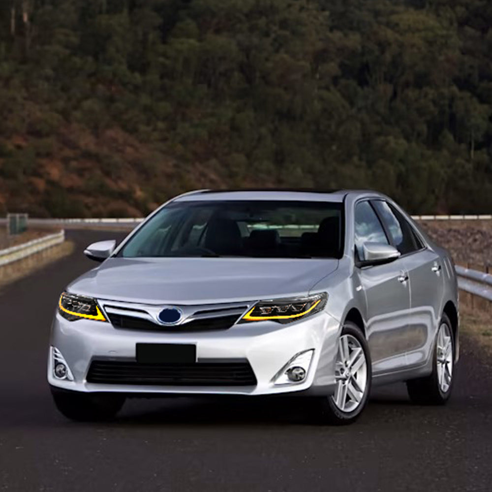 LED Headlight for 2012-2014 Toyota Camry, Animation Sequential, Headlight Assembly (Triple Beams) - Kuerled