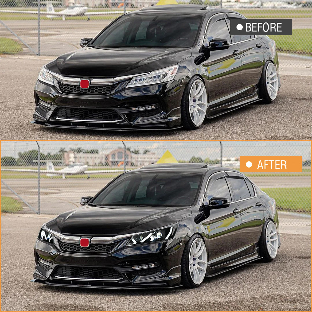 LED Headlight for 2016-2017 Accord 4door (Include Hybrid/LX/Touring Models),Easy Installation, Plug and Play with Devil Eye - Kuerled