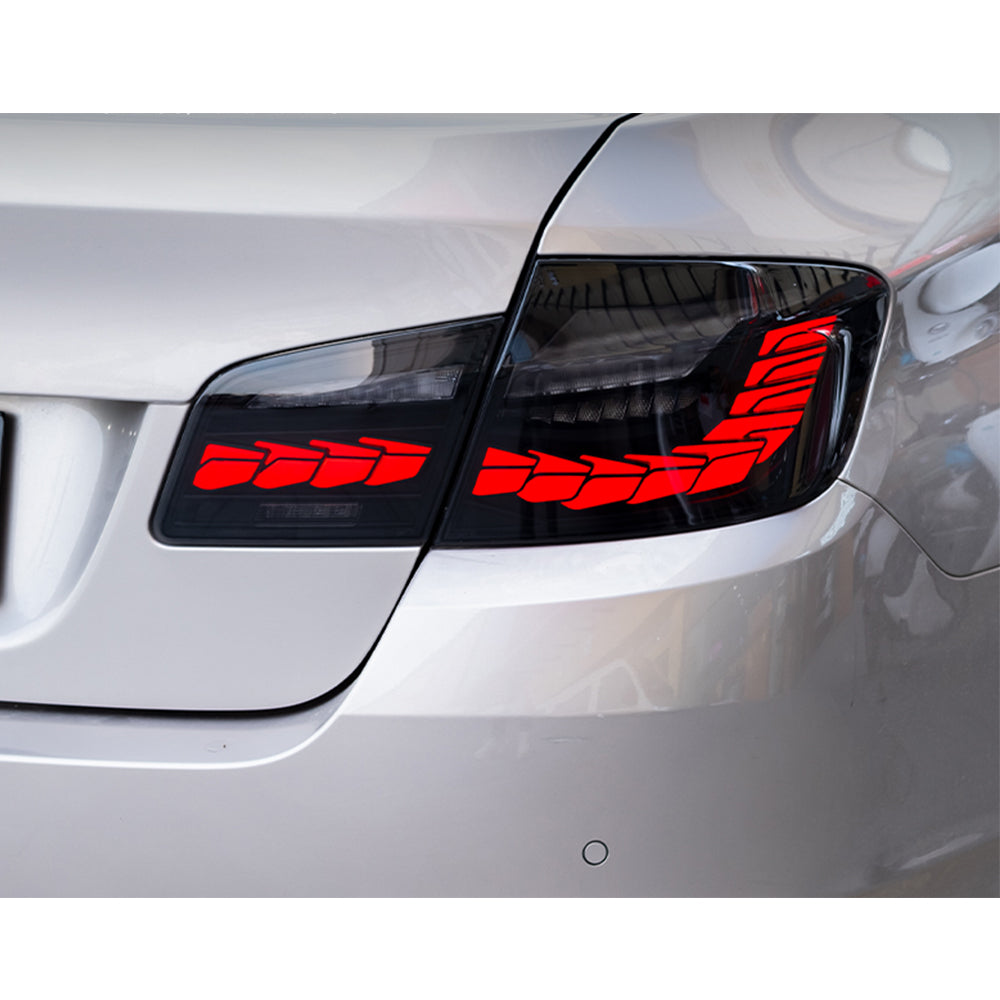 New Tail Lights For BMW 5 Series F10 F18 Led Tail Lights (Smoked/Red) - KuerLED