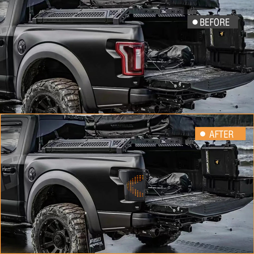 Animated Digital Tail Light for Ford F150 2015-2020, LED Upgrade (Excludes Blind Spot Feature)